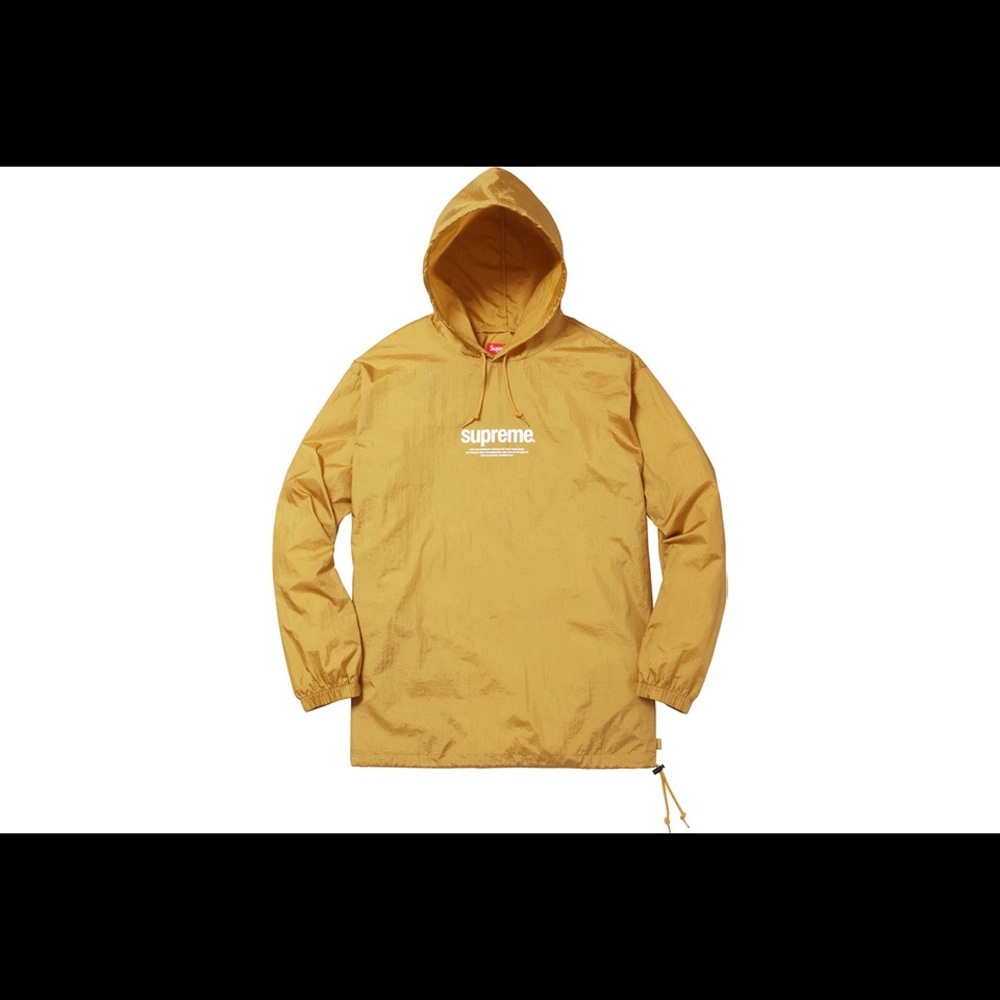 Supreme Packable Poncho & small separate supreme pack bag Size large Color Gold